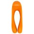 Satisfyer Candy Cane - vibrador recargable resistente al agua de doble punta (naranja)