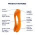Satisfyer Candy Cane - vibrador recargable impermeable doble - color naranja