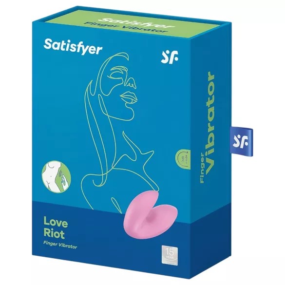 Satisfyer Love Riot - vibrador de dedo recargable e impermeable (rosa)