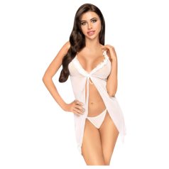   Penthouse Después del Anochecer - Babydoll y Tanga Transparente (blanco)