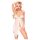 Penthouse Sweet Beast - conjunto babydoll con encaje - blanco - M/L