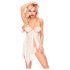 Penthouse Sweet Beast - conjunto babydoll rosado (blanco) - L/XL