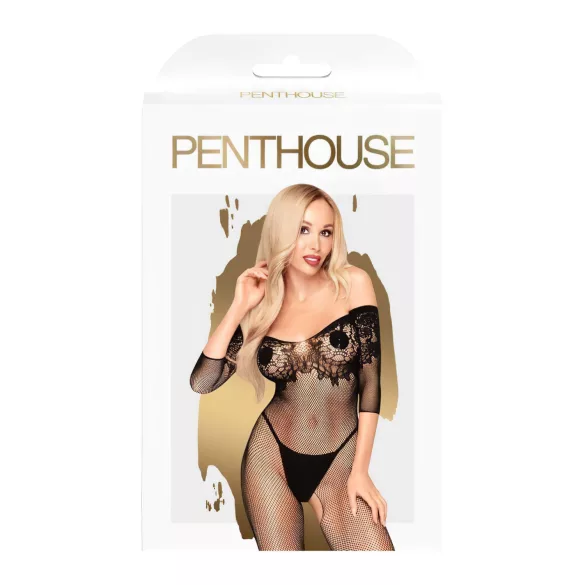 Penthouse High Profil - mono de encaje floral - negro - XL