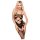 Penthouse Hot Nightfall - Conjunto negro de malla abierta y ondulada