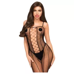 Penthouse Drop-Dead - mono abierto de red con tiras - negro