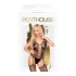 Penthouse Love Bud - conjunto lencería red abierta con encaje - negro - XL
