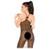 Vestido Largo Brillante Transparente con Tanga (Negro) - Penthouse Love on Fire - L/XL