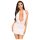 Penthouse - vestido con tirantes y tanga - encaje blanco - M/L