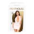 Penthouse - vestido con tirantes y tanga - encaje blanco - L/XL