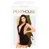 Penthouse - vestido lencero con cuello halter y tanga - negro - M/L