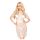 Conjunto Seducción Ática - vestido de encaje, tanga y accesorio para el cabello (blanco)