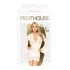 Penthouse - bata corta de encaje con tanga - blanco - XL