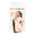 Penthouse Hypnotic Power - bata corta de encaje y tanga - blanco