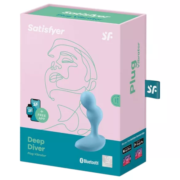 Satisfyer Deep Diver - Vibrador anal controlado por app (azul)
