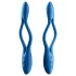 Satisfyer - vibrador para parejas flexible recargable - silicona azul