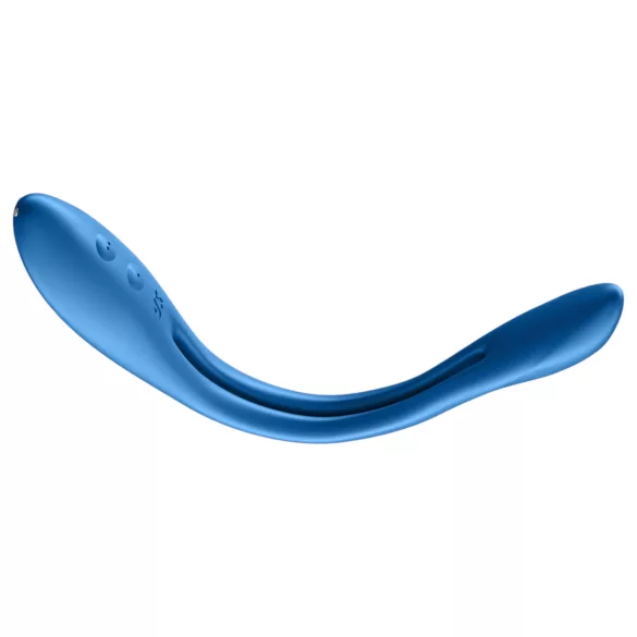 Satisfyer - vibrador para parejas flexible recargable - silicona azul
