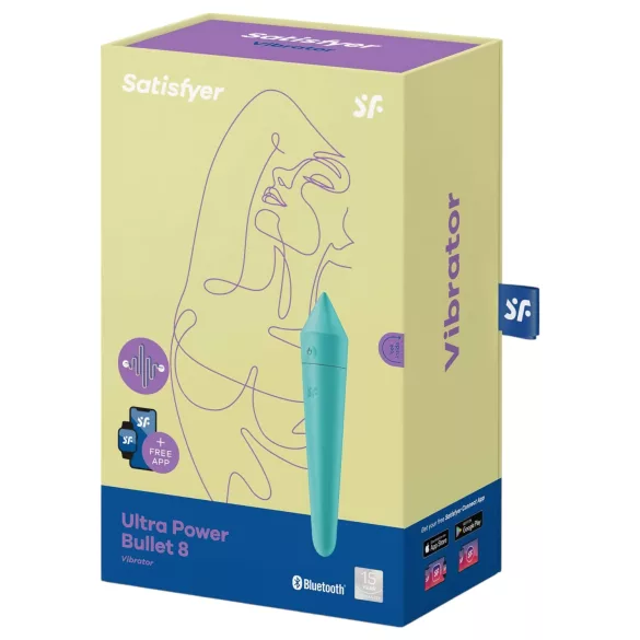 Satisfyer Ultra Power Bullet 8 - Vibrador controlado por aplicación (verde)