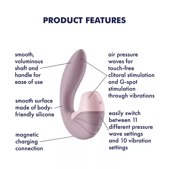 Satisfyer Supernova - estimulador succión y vibrador recargable 2 en 1 - rosa