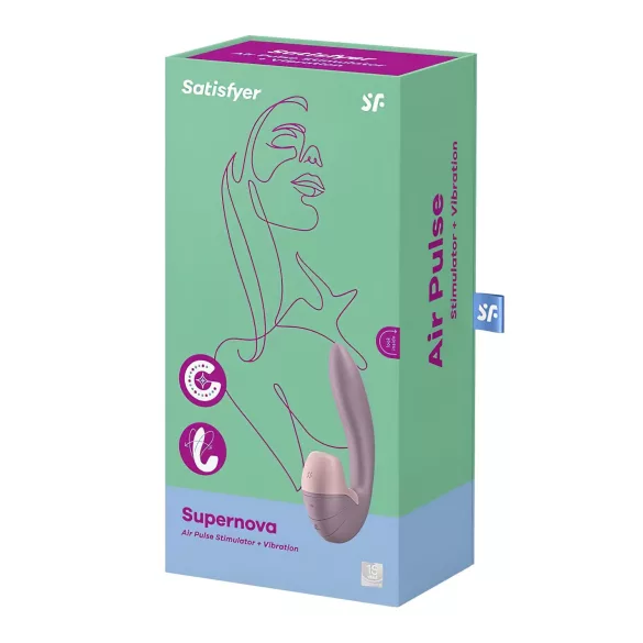 Satisfyer Supernova - estimulador succión y vibrador recargable 2 en 1 - rosa