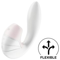   Satisfyer Supernova - vibrador 2en1 recargable de aire (blanco)