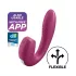 Satisfyer Sunray - vibrador 2 en 1 ondas de aire recargable rojo