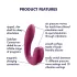 Satisfyer Sunray - vibrador 2 en 1 recargable con ondas de aire (rojo)