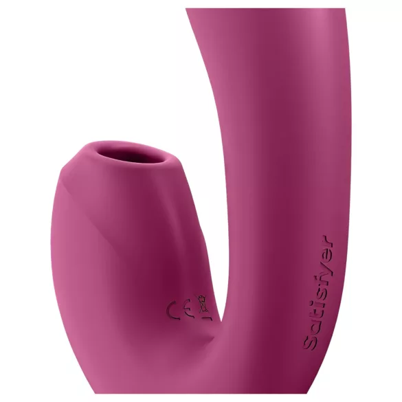 Satisfyer Sunray - vibrador 2 en 1 recargable con ondas de aire (rojo)