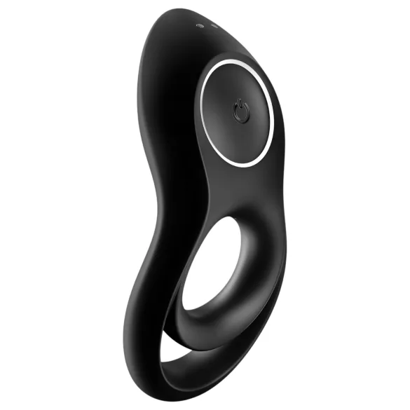 Satisfyer Legendary Duo - anillo vibrador para pene recargable - silicona negra