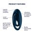 Satisfyer Glorious Duo - anillo vibrador para pareja (azul)