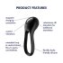 Satisfyer Majestic Duo - Anillo Vibrador Recargable e Impermeable (Negro)