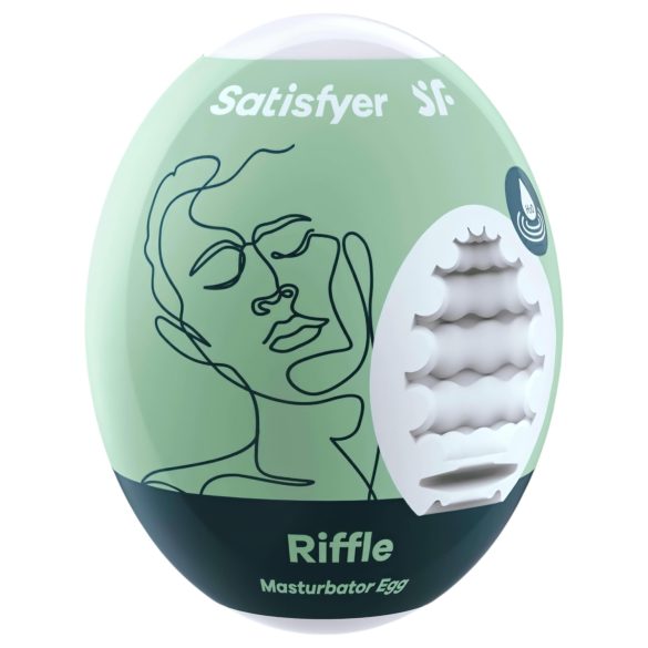 Satisfyer Egg Riffle - masturbador huevo masculino - silicona