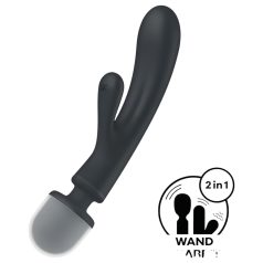   Satisfyer Triple Lover - Vibrador masajeador punto G y clítoris - plata