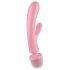 Satisfyer Triple Lover - Vibrador masajeador punto G y clítoris - silicona rosa