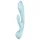 Satisfyer Triple Oh - vibrador recargable con estimulador de clítoris - azul
