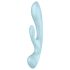Satisfyer Triple Oh - Vibrador recargable con brazo para clítoris (azul)