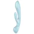 Satisfyer Triple Oh - vibrador recargable con estimulador de clítoris - azul