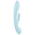 Satisfyer Triple Oh - Vibrador recargable con brazo para clítoris (azul)