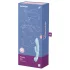 Satisfyer Triple Oh - vibrador recargable con estimulador de clítoris - azul