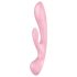 Satisfyer Triple Oh - vibrador rosa con brazo de clítoris recargable