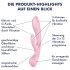Satisfyer Triple Oh - vibrador rosa con brazo de clítoris recargable