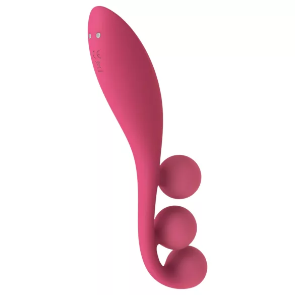 Satisfyer Tri Ball 1 - vibrador multifunción recargable - rojo