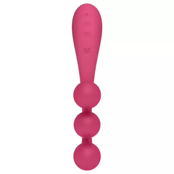 Satisfyer Tri Ball 1 - vibrador multifunción recargable - rojo