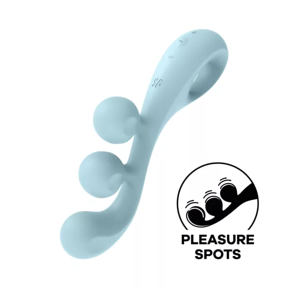 Satisfyer Tri Ball 2 - vibrador multifunción - silicona - menta