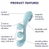Satisfyer Tri Ball 2 - vibrador multifunción - silicona - menta