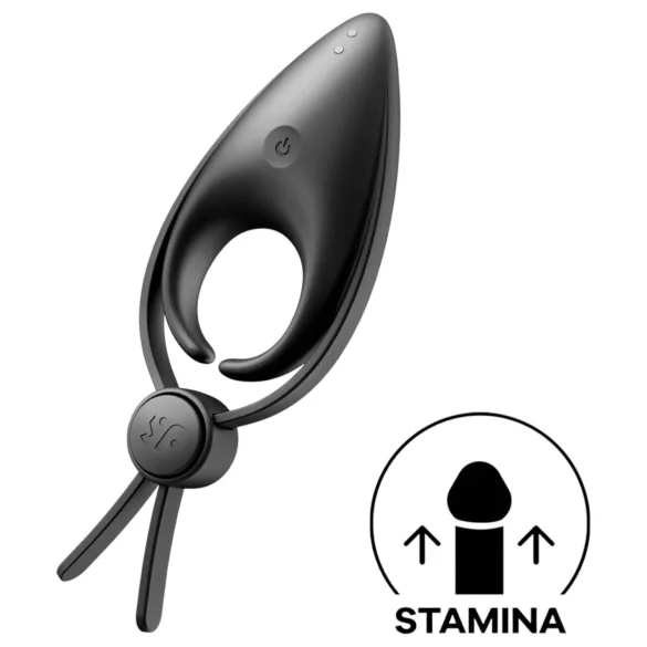 Satisfyer Sniper - anillo vibrador para pene recargable - silicona negra