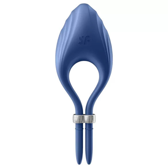 Satisfyer Duelist - anillo vibrador recargable para pene - silicona azul