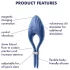 Satisfyer Duelist - anillo vibrador recargable para pene - silicona azul