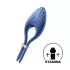 Satisfyer Duelist - anillo vibrador recargable para pene - silicona azul
