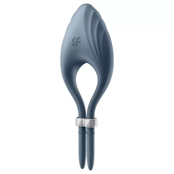Satisfyer Duelist - anillo vibrador recargable para pene - silicona gris