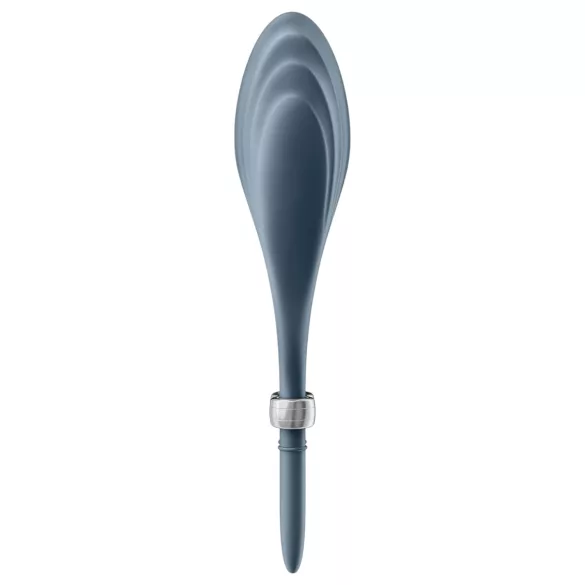 Satisfyer Duelist - anillo vibrador recargable para pene - silicona gris